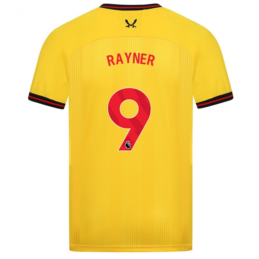 Niño Camiseta Rebecca Rayner #9 Amarillo 2ª Equipación 2023/24 La Camisa Perú