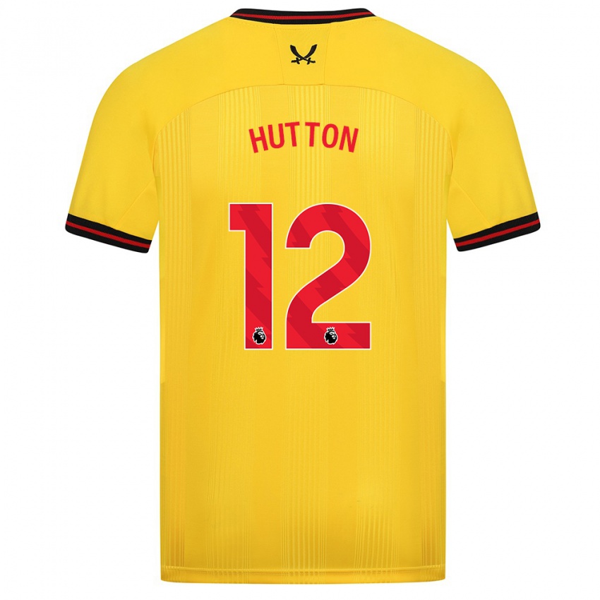 Niño Camiseta Jodie Hutton #12 Amarillo 2ª Equipación 2023/24 La Camisa Perú