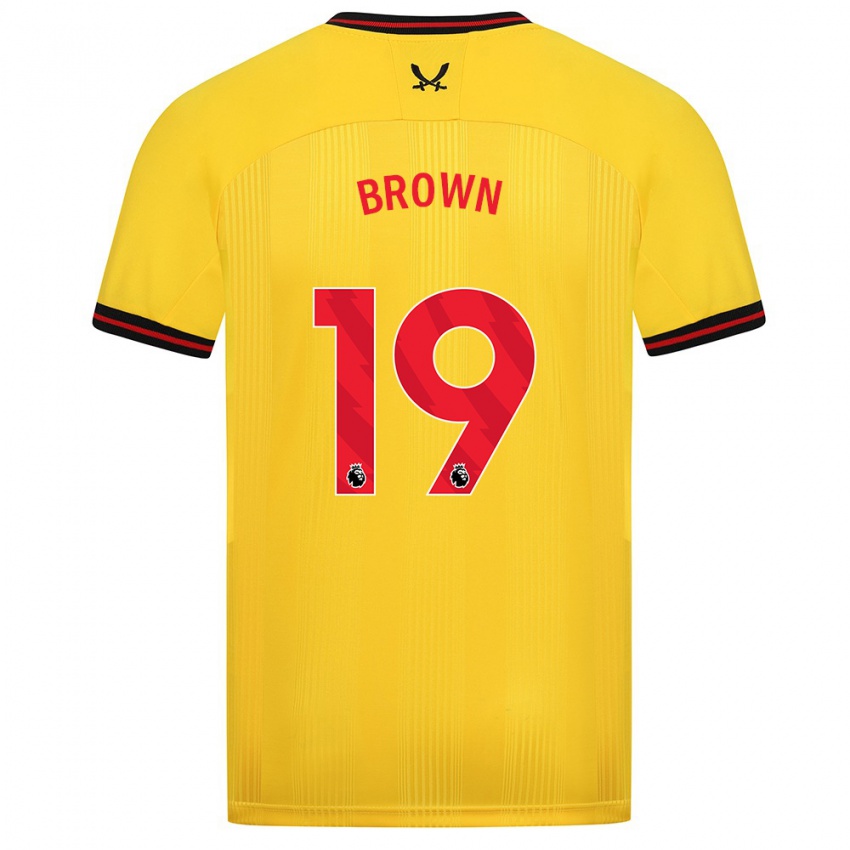 Niño Camiseta Alanta Brown #19 Amarillo 2ª Equipación 2023/24 La Camisa Perú