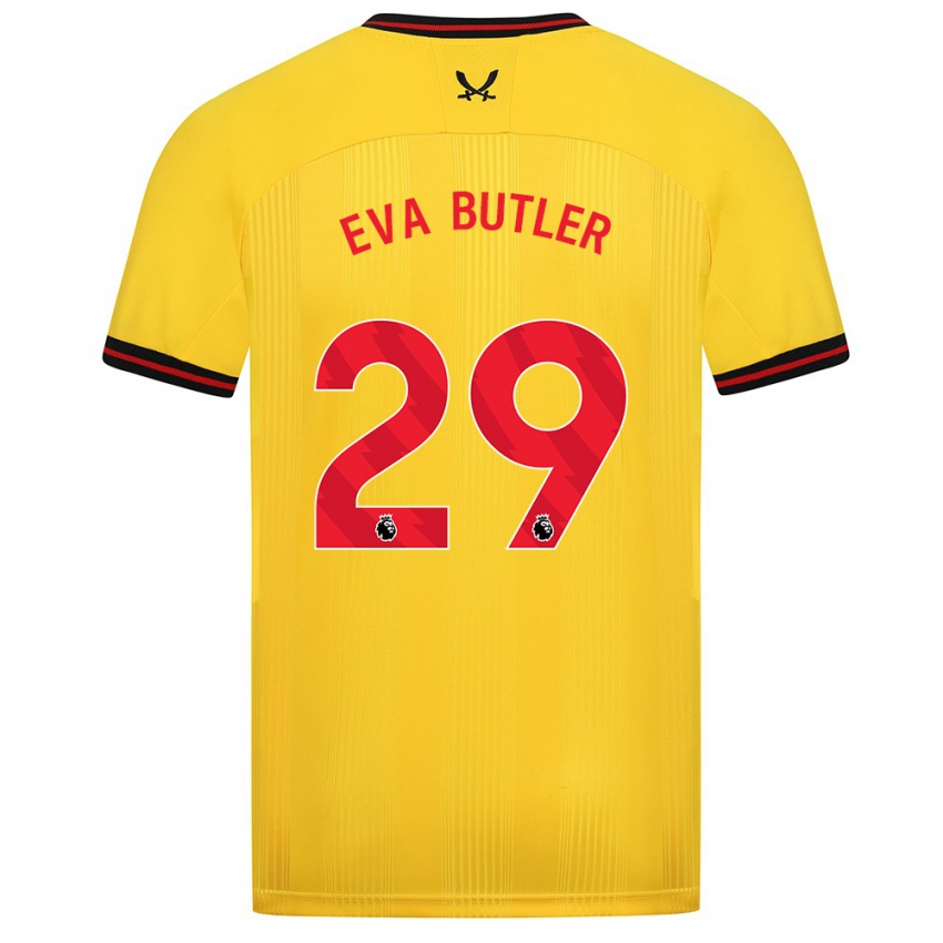 Niño Camiseta Eva Butler #29 Amarillo 2ª Equipación 2023/24 La Camisa Perú