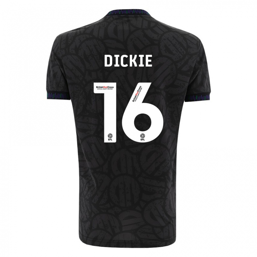 Niño Camiseta Rob Dickie #16 Negro 2ª Equipación 2023/24 La Camisa Perú