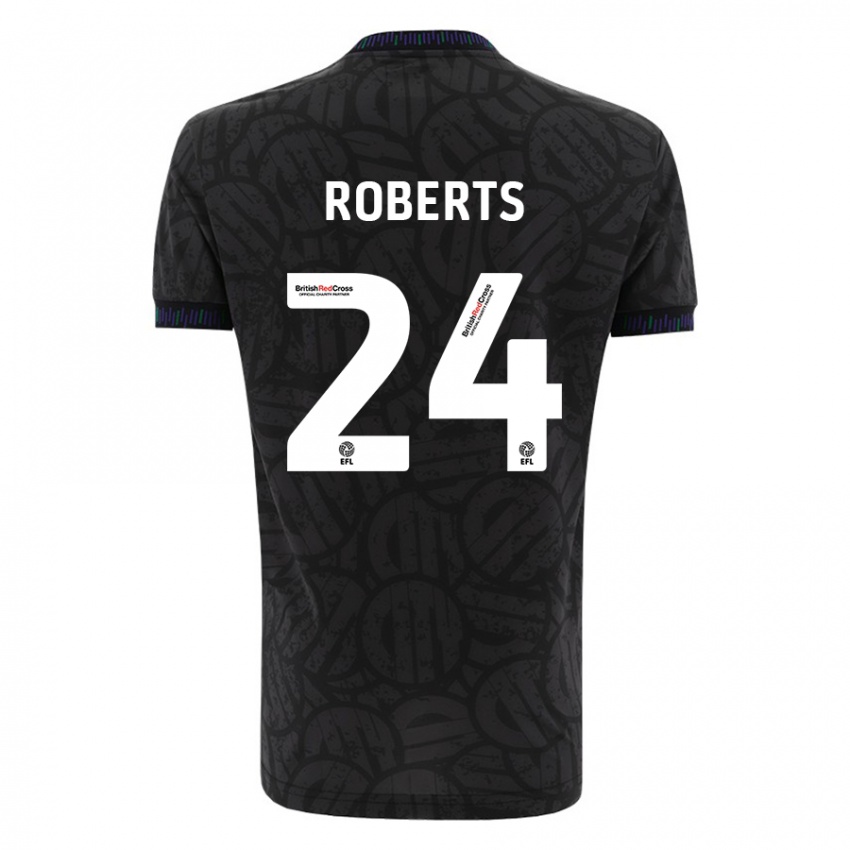 Niño Camiseta Haydon Roberts #24 Negro 2ª Equipación 2023/24 La Camisa Perú