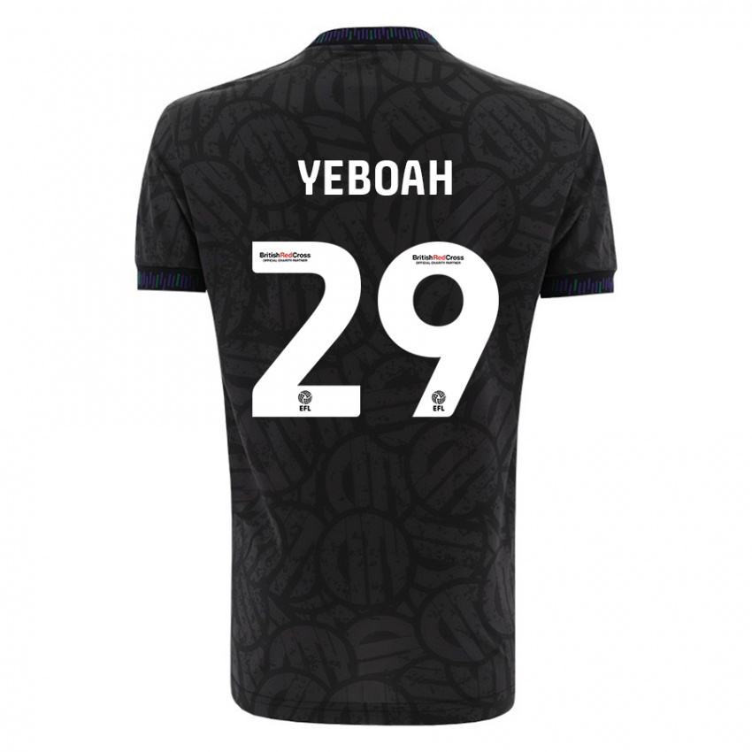 Niño Camiseta Ephraim Yeboah #29 Negro 2ª Equipación 2023/24 La Camisa Perú