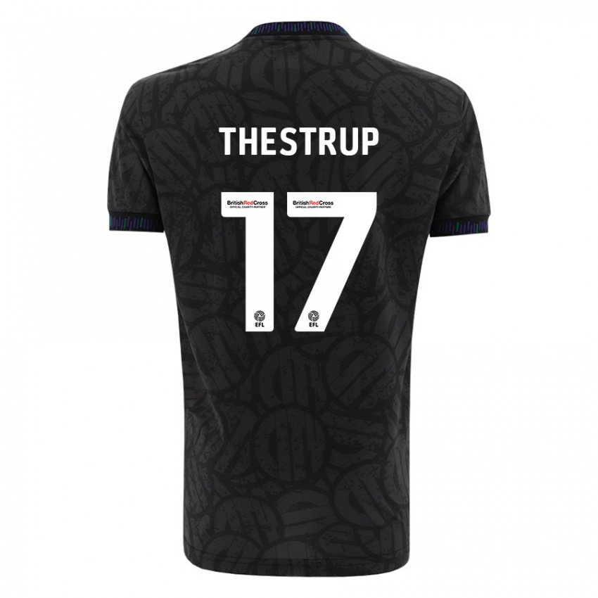 Niño Camiseta Amalie Thestrup #17 Negro 2ª Equipación 2023/24 La Camisa Perú