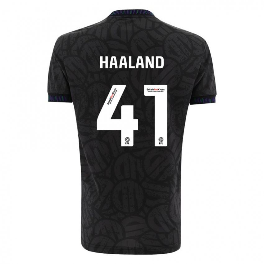 Niño Camiseta Benedicte Haaland #41 Negro 2ª Equipación 2023/24 La Camisa Perú