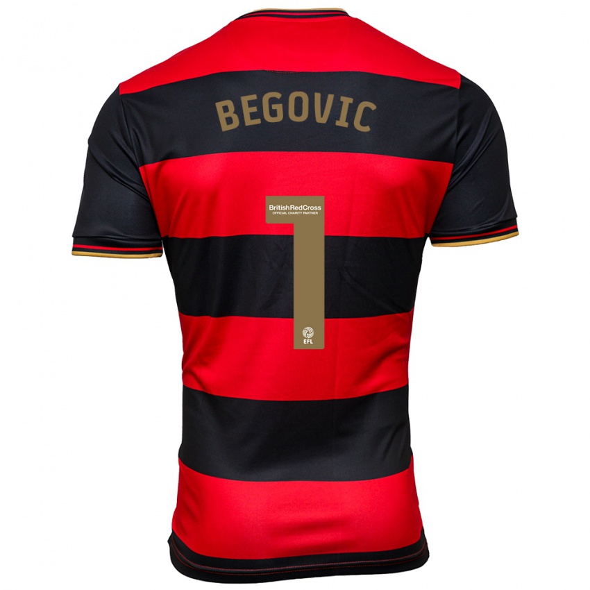 Niño Camiseta Asmir Begovic #1 Negro Rojo 2ª Equipación 2023/24 La Camisa Perú