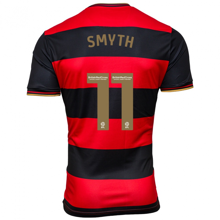 Niño Camiseta Paul Smyth #11 Negro Rojo 2ª Equipación 2023/24 La Camisa Perú