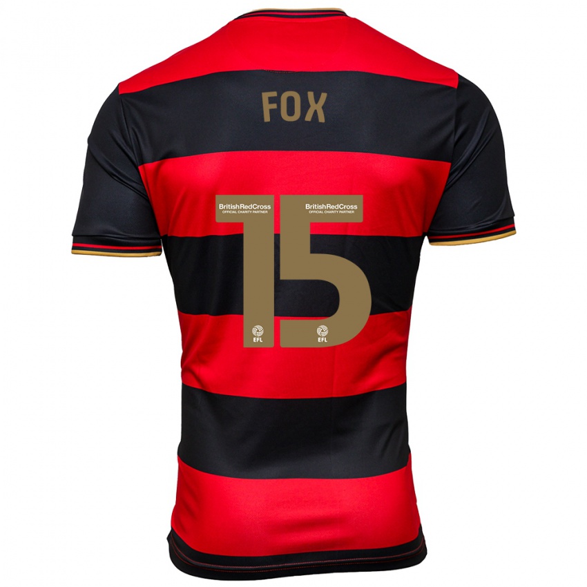 Niño Camiseta Morgan Fox #15 Negro Rojo 2ª Equipación 2023/24 La Camisa Perú