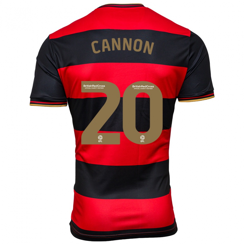 Niño Camiseta Reggie Cannon #20 Negro Rojo 2ª Equipación 2023/24 La Camisa Perú