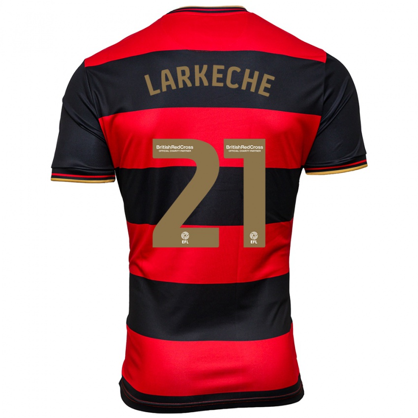 Niño Camiseta Ziyad Larkeche #21 Negro Rojo 2ª Equipación 2023/24 La Camisa Perú