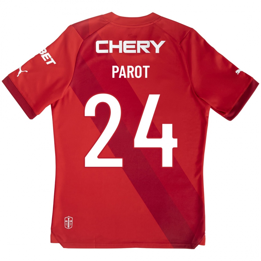 Niño Camiseta Alfonso Parot #24 Rojo 2ª Equipación 2023/24 La Camisa Perú