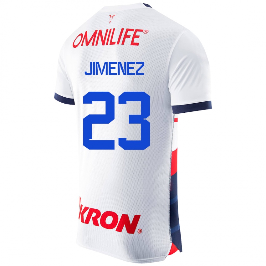Niño Camiseta Miguel Jiménez #23 Blanco 2ª Equipación 2023/24 La Camisa Perú