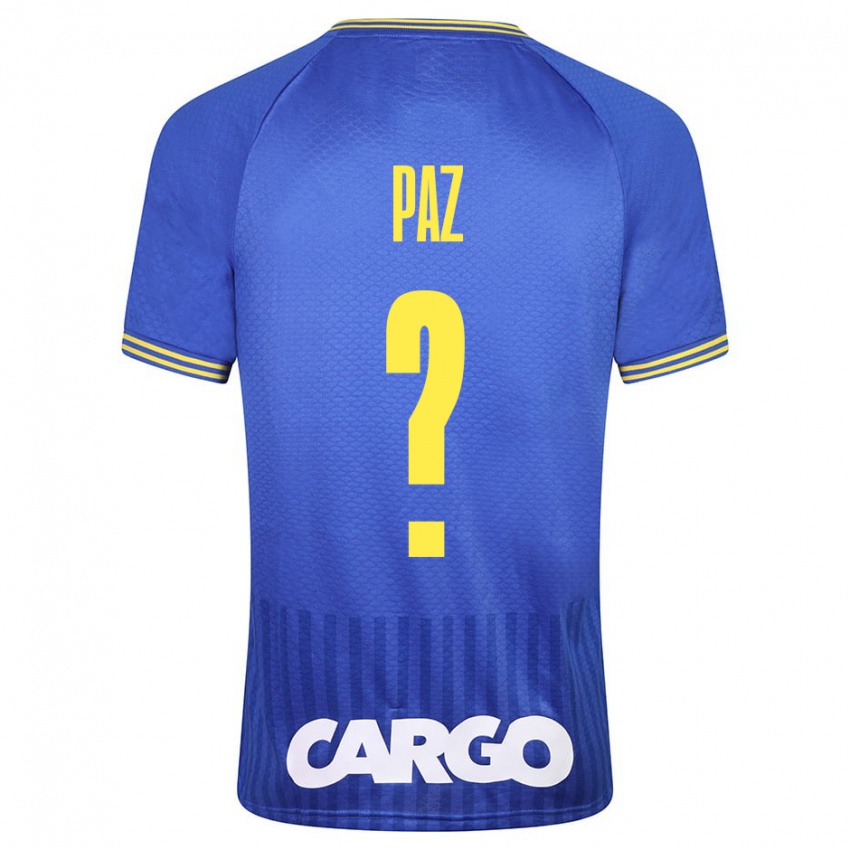 Niño Camiseta Jonathan Paz #0 Azul 2ª Equipación 2023/24 La Camisa Perú