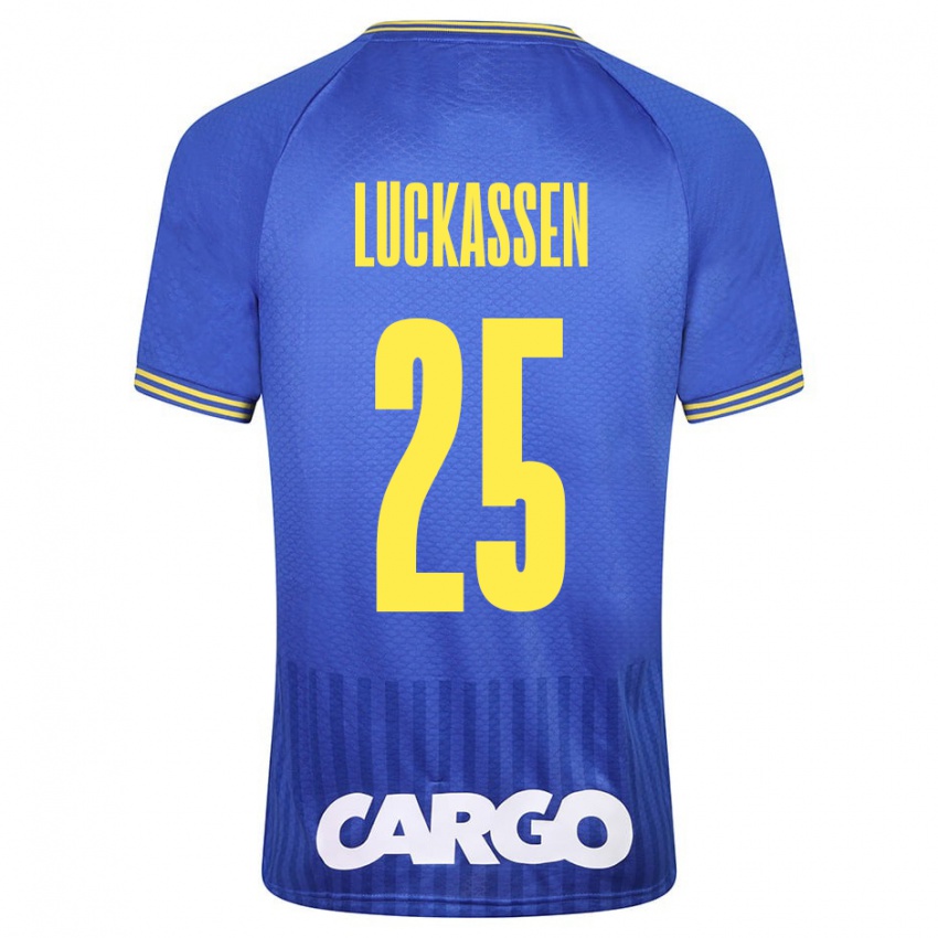 Niño Camiseta Derrick Luckassen #25 Azul 2ª Equipación 2023/24 La Camisa Perú