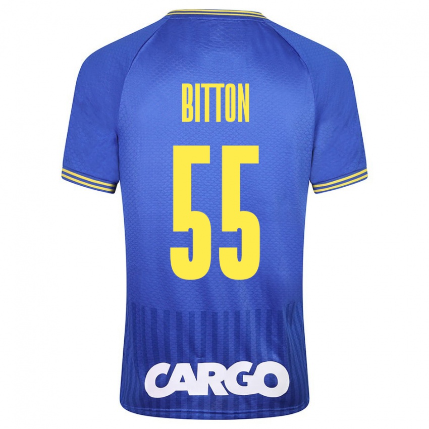 Niño Camiseta Nir Bitton #55 Azul 2ª Equipación 2023/24 La Camisa Perú