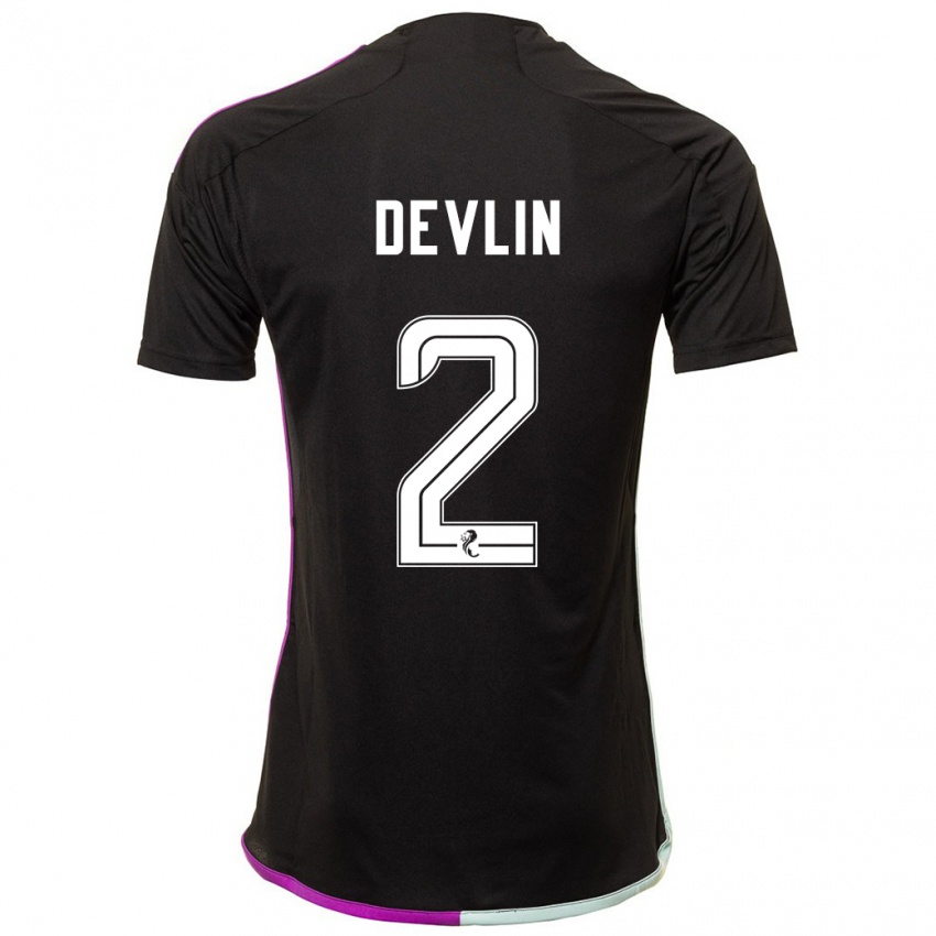 Niño Camiseta Nicky Devlin #2 Negro 2ª Equipación 2023/24 La Camisa Perú