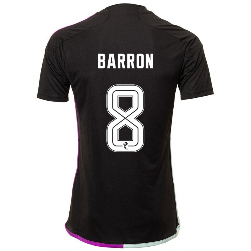 Niño Camiseta Connor Barron #8 Negro 2ª Equipación 2023/24 La Camisa Perú