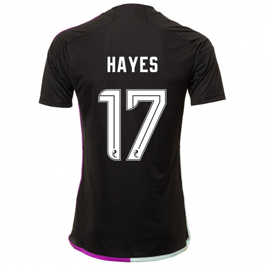 Niño Camiseta Jonny Hayes #17 Negro 2ª Equipación 2023/24 La Camisa Perú