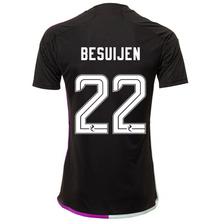 Niño Camiseta Vicente Besuijen #22 Negro 2ª Equipación 2023/24 La Camisa Perú