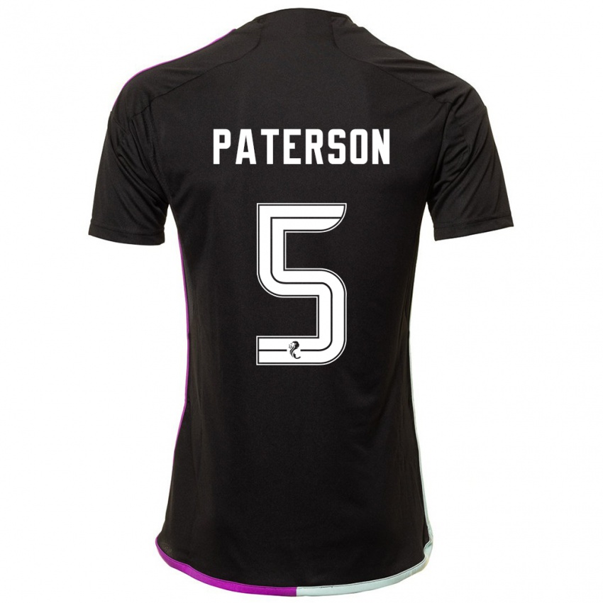 Niño Camiseta Donna Paterson #5 Negro 2ª Equipación 2023/24 La Camisa Perú