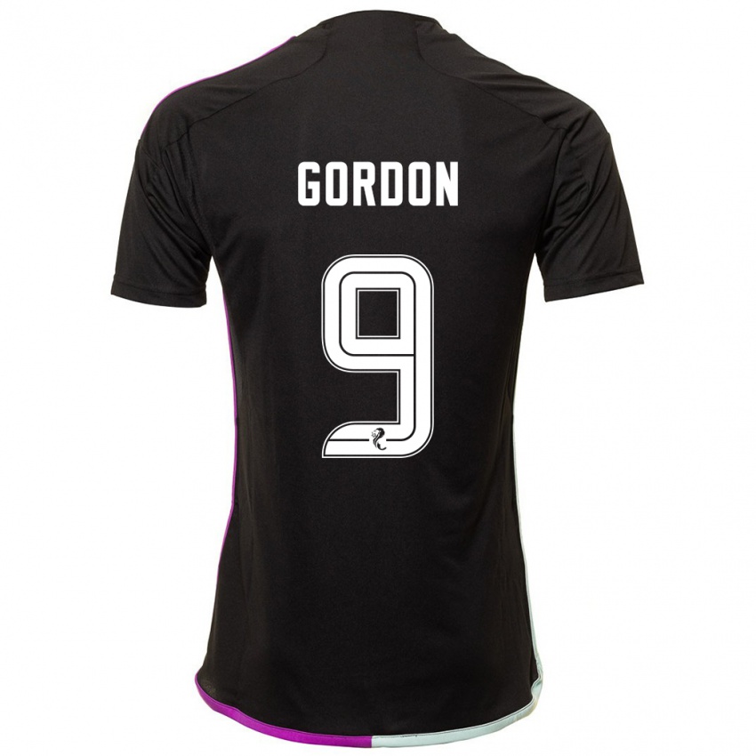 Niño Camiseta Lauren Gordon #9 Negro 2ª Equipación 2023/24 La Camisa Perú