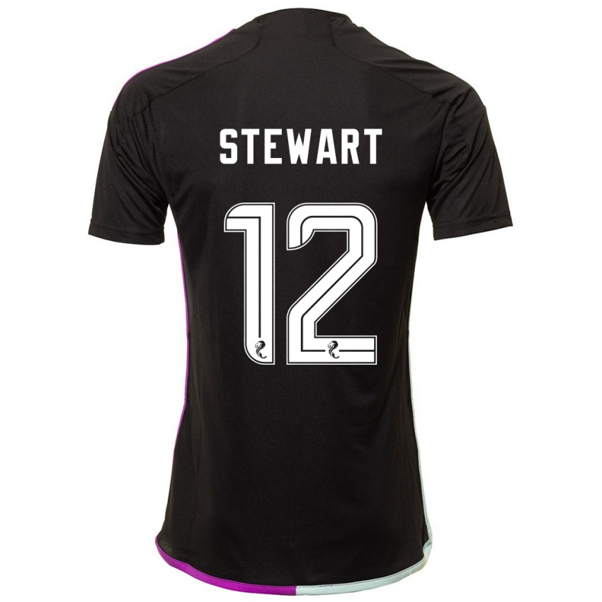 Niño Camiseta Hannah Stewart #12 Negro 2ª Equipación 2023/24 La Camisa Perú