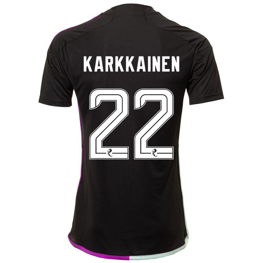 Niño Camiseta Elena Kärkkäinen #22 Negro 2ª Equipación 2023/24 La Camisa Perú