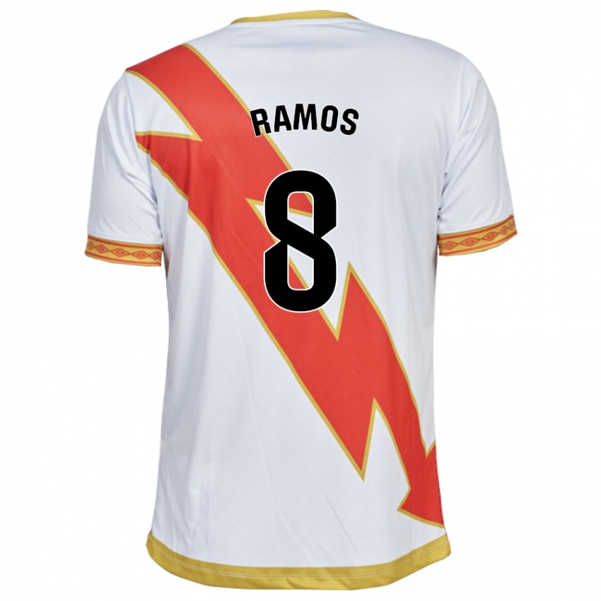 Hombre Camiseta Iván Ramos #8 Blanco 1ª Equipación 2023/24 La Camisa Perú