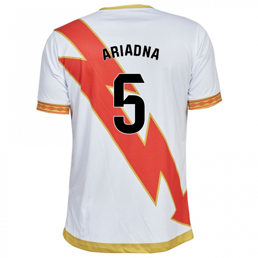 Hombre Camiseta Ariadna Rovirola Moreno #5 Blanco 1ª Equipación 2023/24 La Camisa Perú