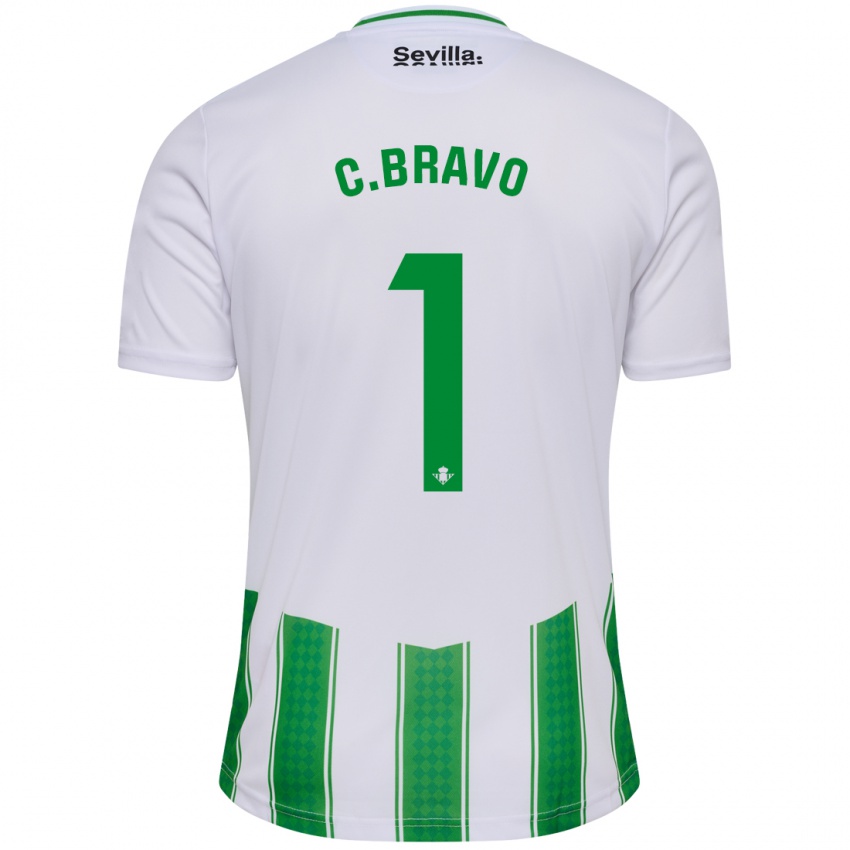 Hombre Camiseta Claudio Bravo #1 Blanco 1ª Equipación 2023/24 La Camisa Perú