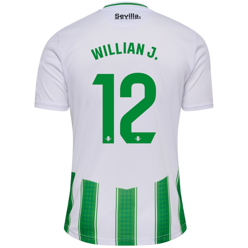 Hombre Camiseta Willian Jose #12 Blanco 1ª Equipación 2023/24 La Camisa Perú