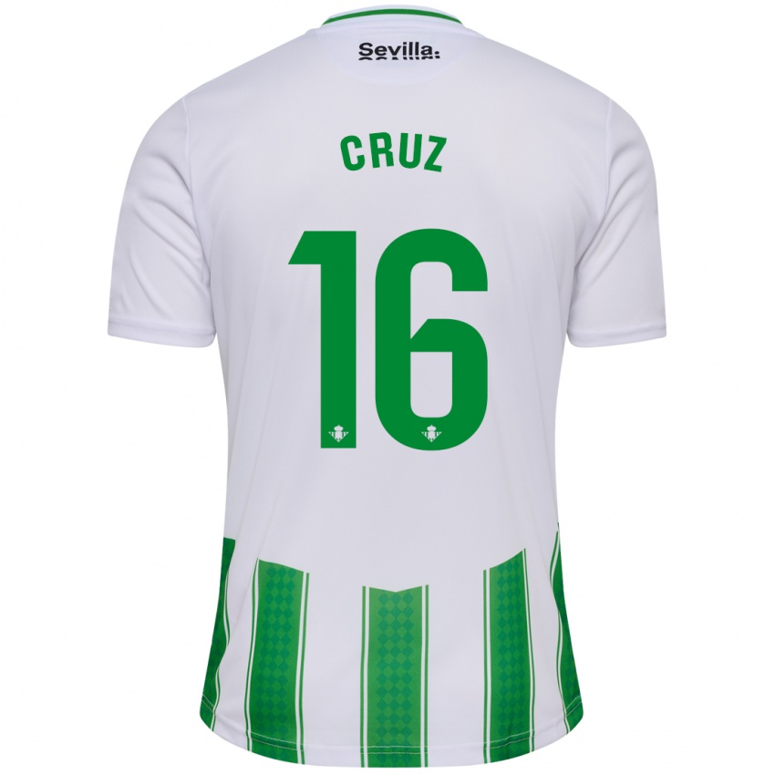 Hombre Camiseta Juan Cruz #16 Blanco 1ª Equipación 2023/24 La Camisa Perú