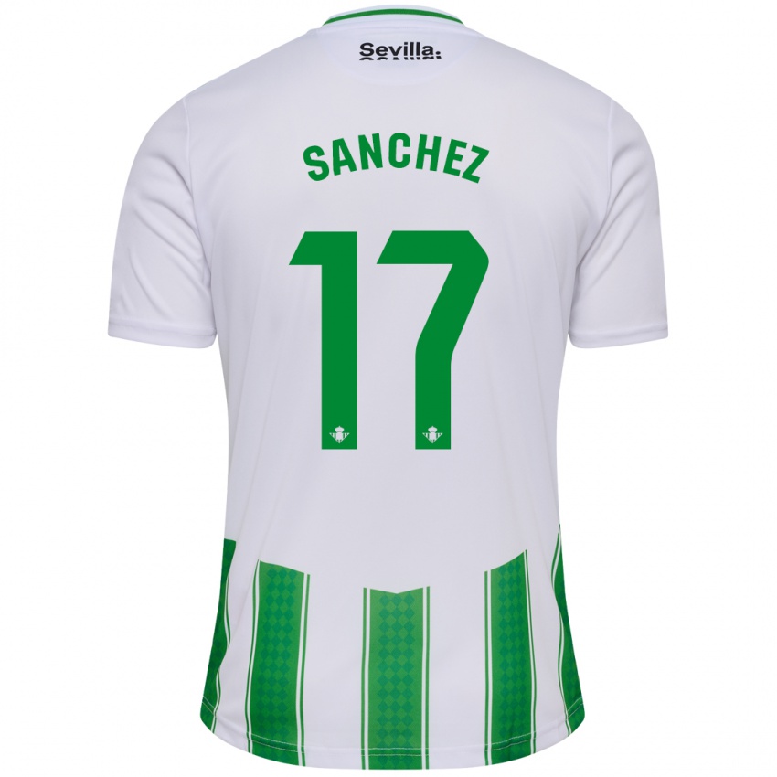 Hombre Camiseta Rodri Sanchez #17 Blanco 1ª Equipación 2023/24 La Camisa Perú