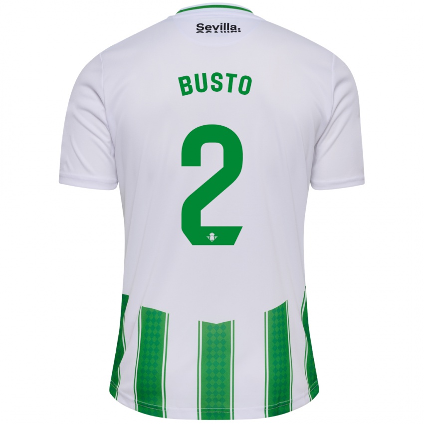 Hombre Camiseta Pablo Busto #2 Blanco 1ª Equipación 2023/24 La Camisa Perú