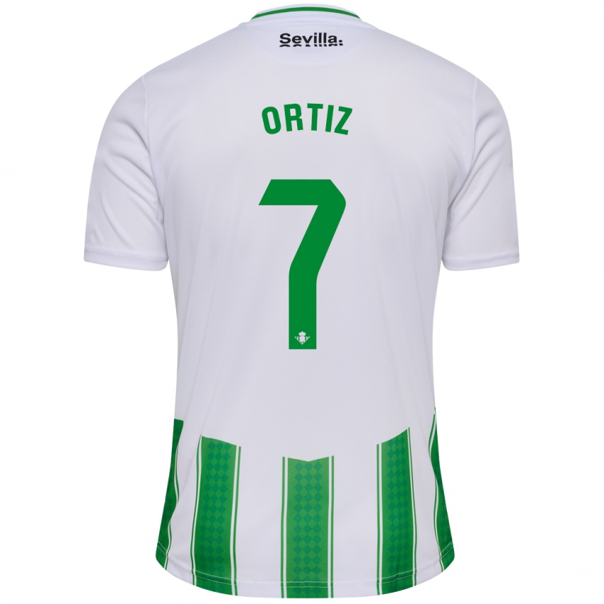 Hombre Camiseta Ángel Ortiz #7 Blanco 1ª Equipación 2023/24 La Camisa Perú