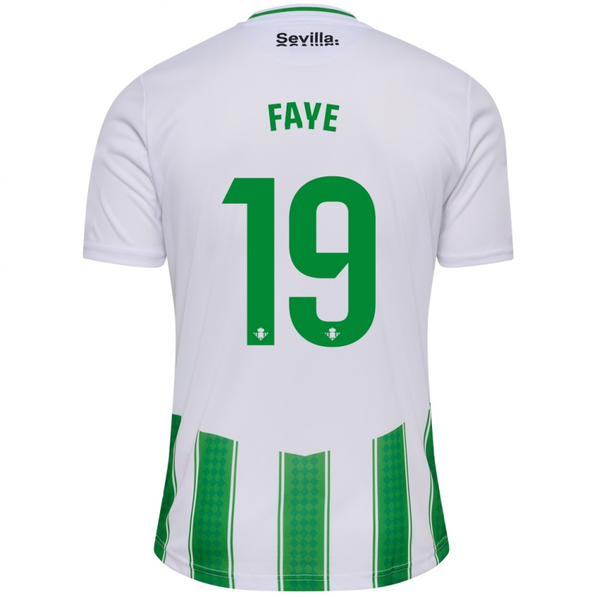 Hombre Camiseta Souleymane Faye #19 Blanco 1ª Equipación 2023/24 La Camisa Perú