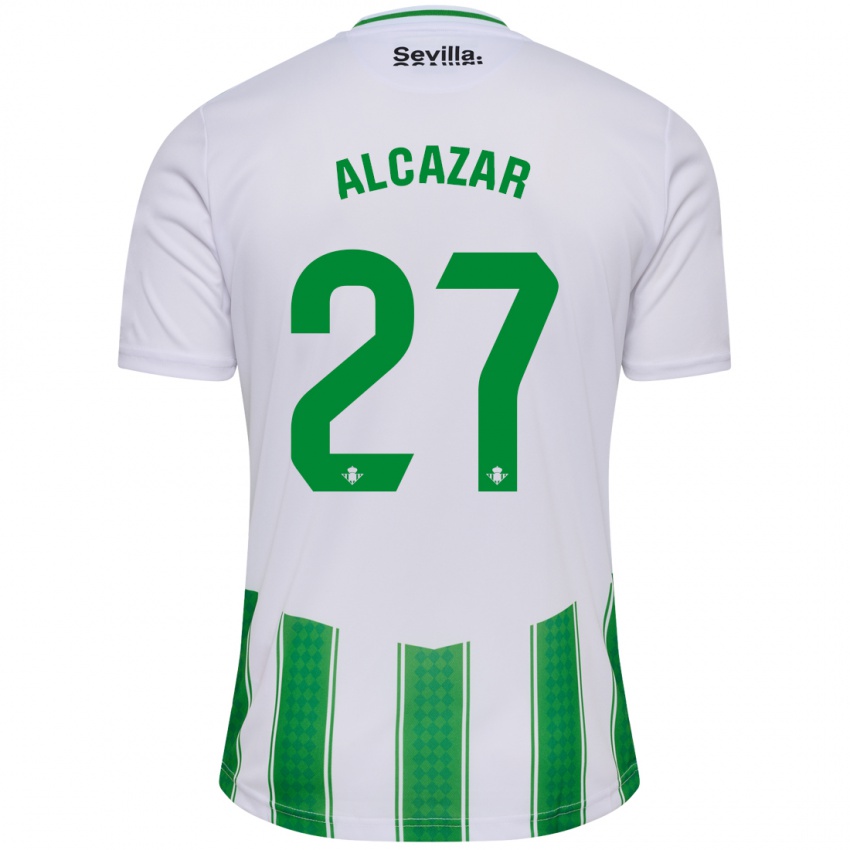 Hombre Camiseta Lucas Alcázar #27 Blanco 1ª Equipación 2023/24 La Camisa Perú