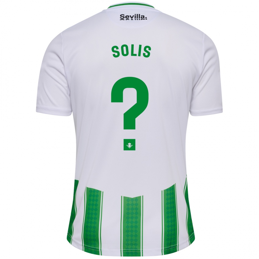 Hombre Camiseta Marcos Solís #0 Blanco 1ª Equipación 2023/24 La Camisa Perú