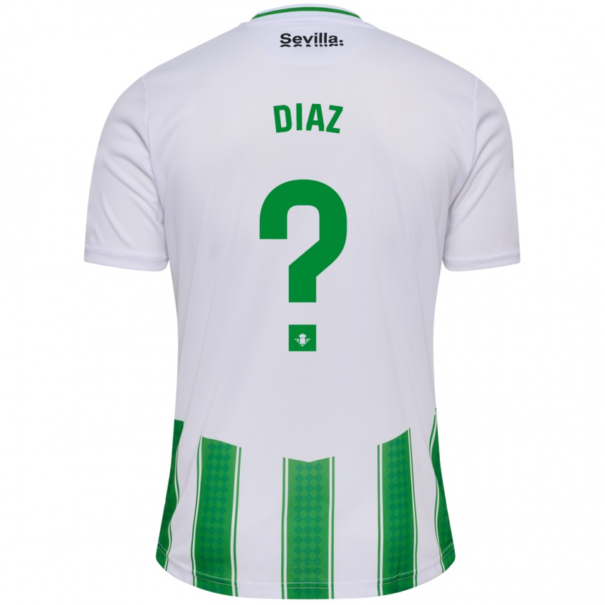 Hombre Camiseta Ismael Díaz #0 Blanco 1ª Equipación 2023/24 La Camisa Perú