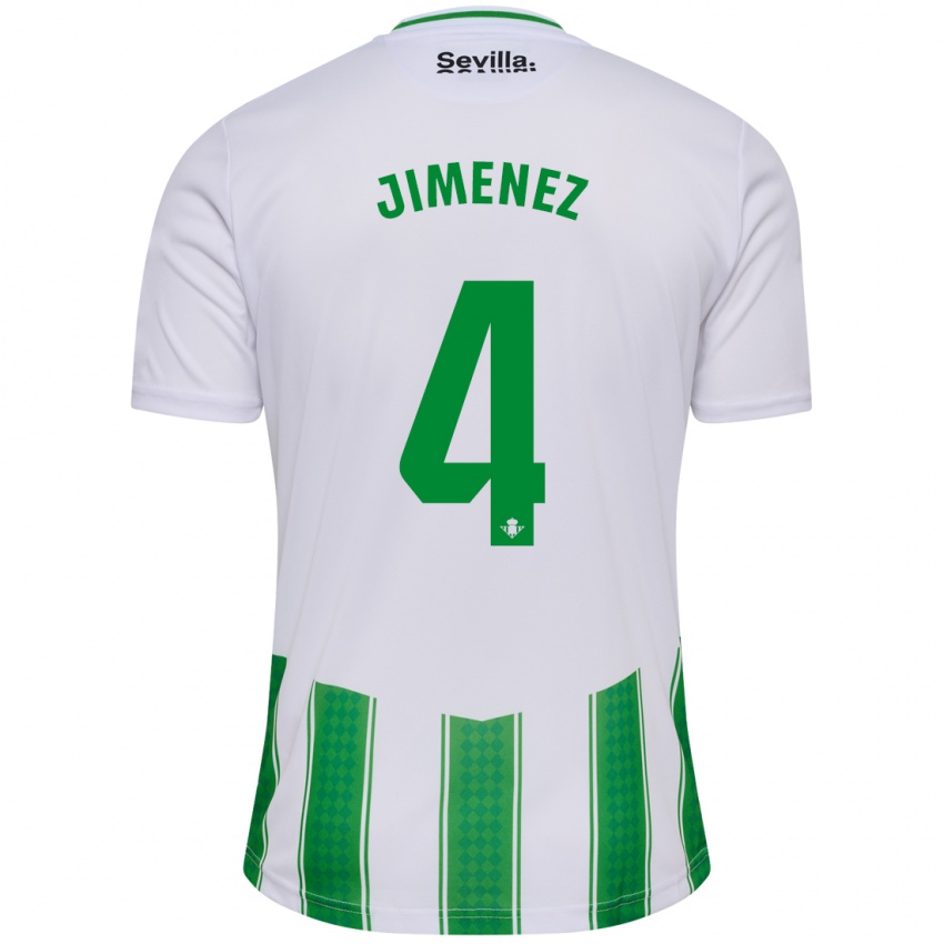 Hombre Camiseta María Jiménez Gutiérrez #4 Blanco 1ª Equipación 2023/24 La Camisa Perú