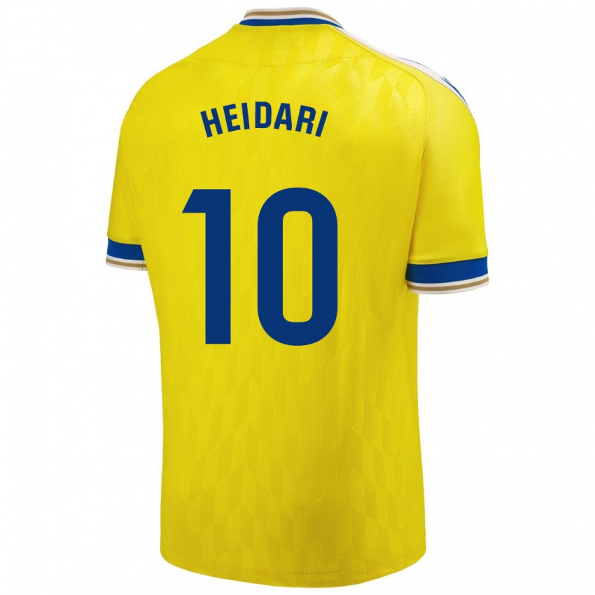 Hombre Camiseta Arman Heidari #10 Amarillo 1ª Equipación 2023/24 La Camisa Perú