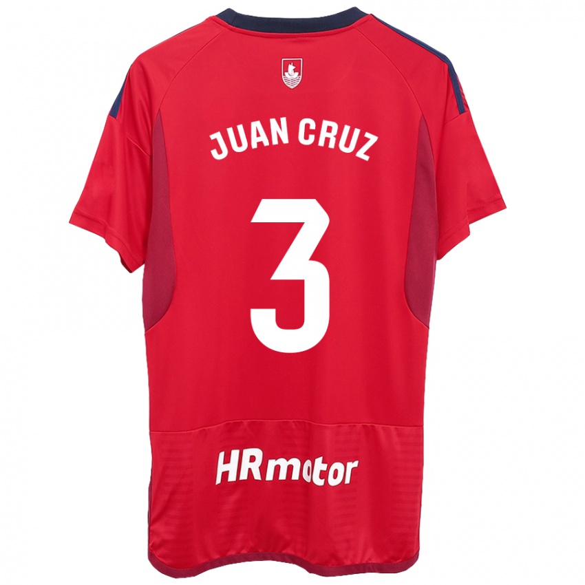 Hombre Camiseta Juan Cruz #3 Rojo 1ª Equipación 2023/24 La Camisa Perú