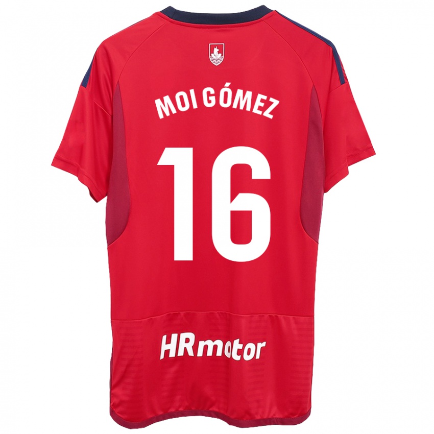 Hombre Camiseta Moi Gomez #16 Rojo 1ª Equipación 2023/24 La Camisa Perú