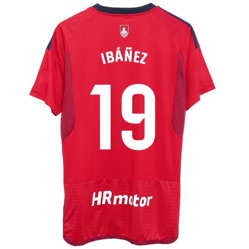 Hombre Camiseta Pablo Ibáñez #19 Rojo 1ª Equipación 2023/24 La Camisa Perú