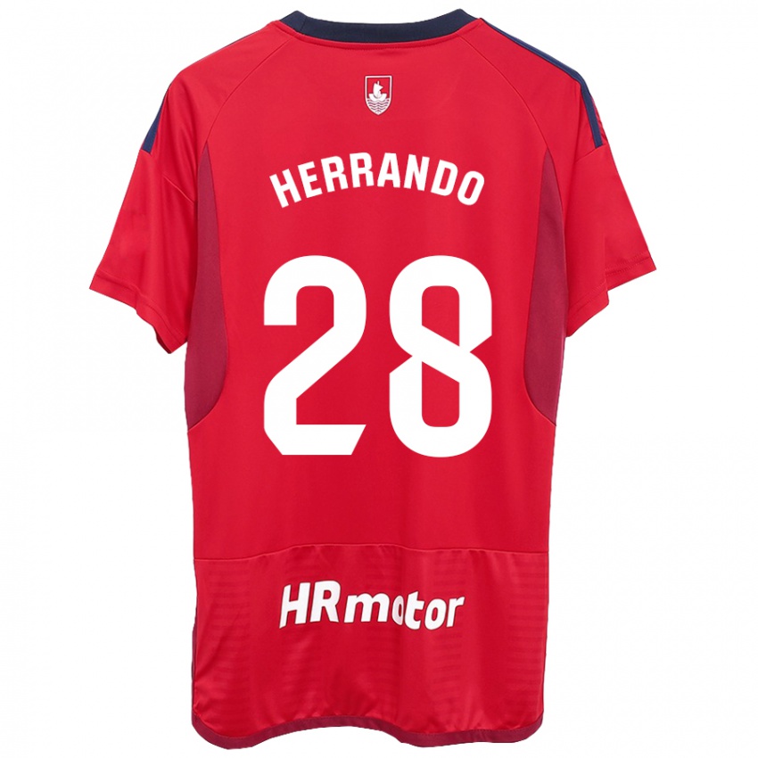 Hombre Camiseta Jorge Herrando #28 Rojo 1ª Equipación 2023/24 La Camisa Perú
