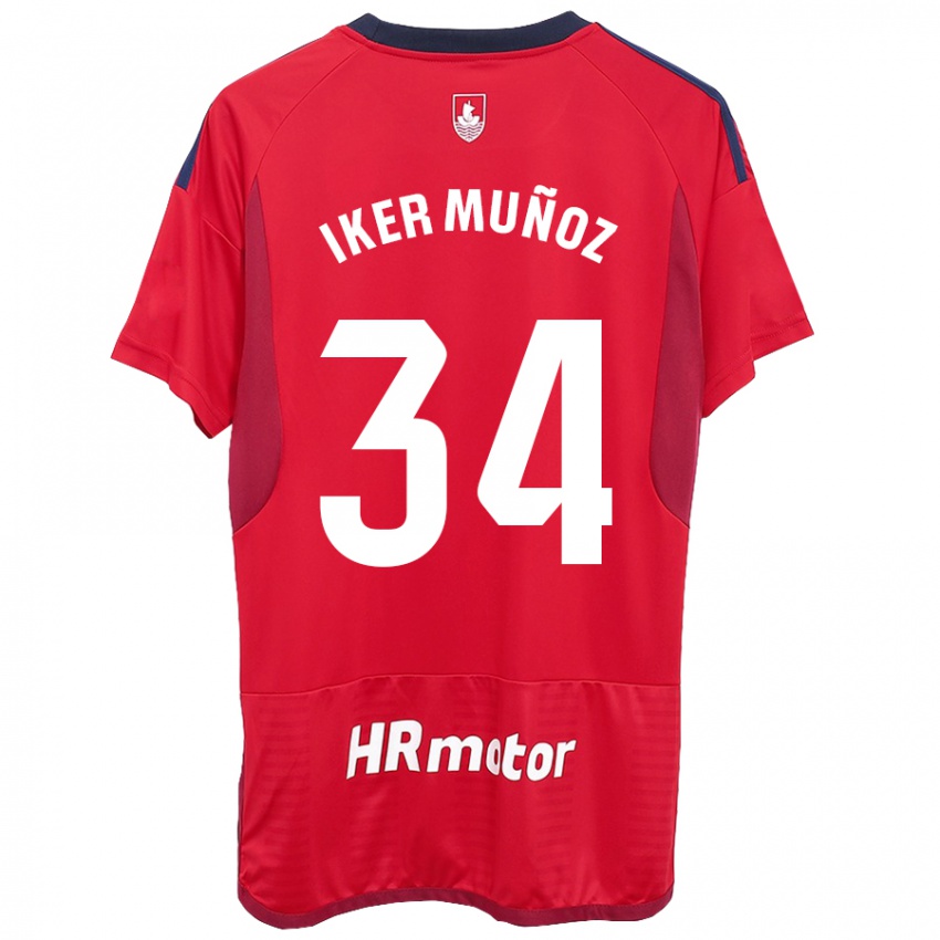 Hombre Camiseta Iker Muñoz #34 Rojo 1ª Equipación 2023/24 La Camisa Perú