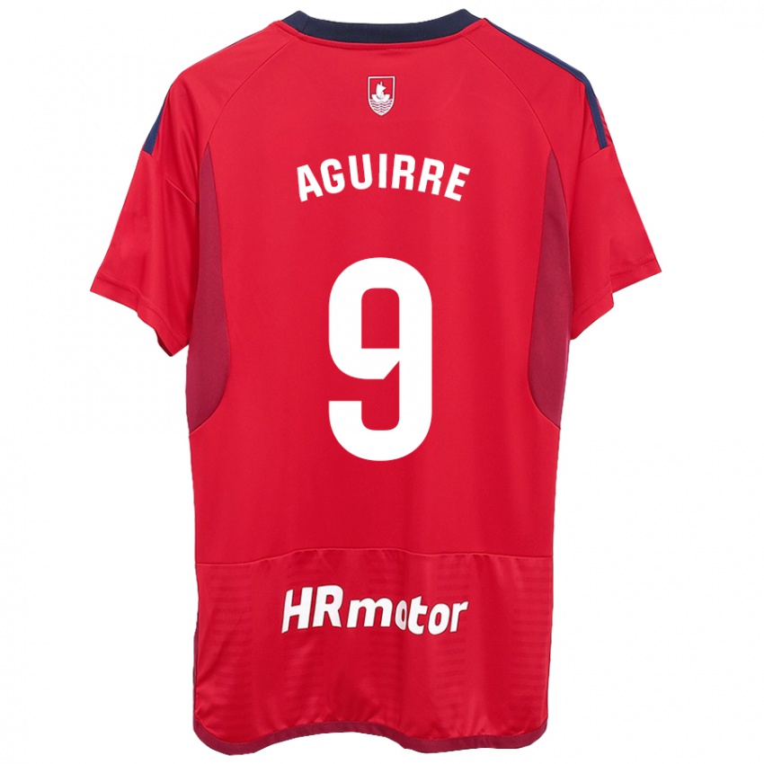 Hombre Camiseta Jorge Aguirre #9 Rojo 1ª Equipación 2023/24 La Camisa Perú