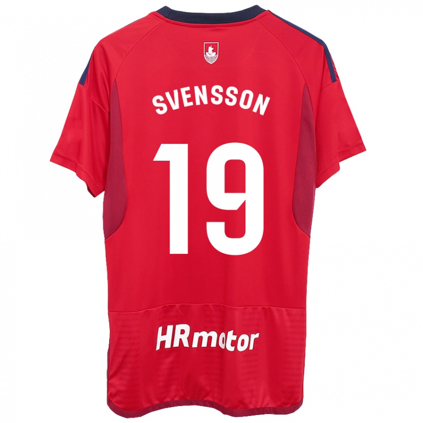 Hombre Camiseta Max Svensson #19 Rojo 1ª Equipación 2023/24 La Camisa Perú