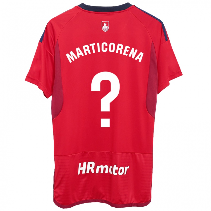 Hombre Camiseta Ander Marticorena #0 Rojo 1ª Equipación 2023/24 La Camisa Perú