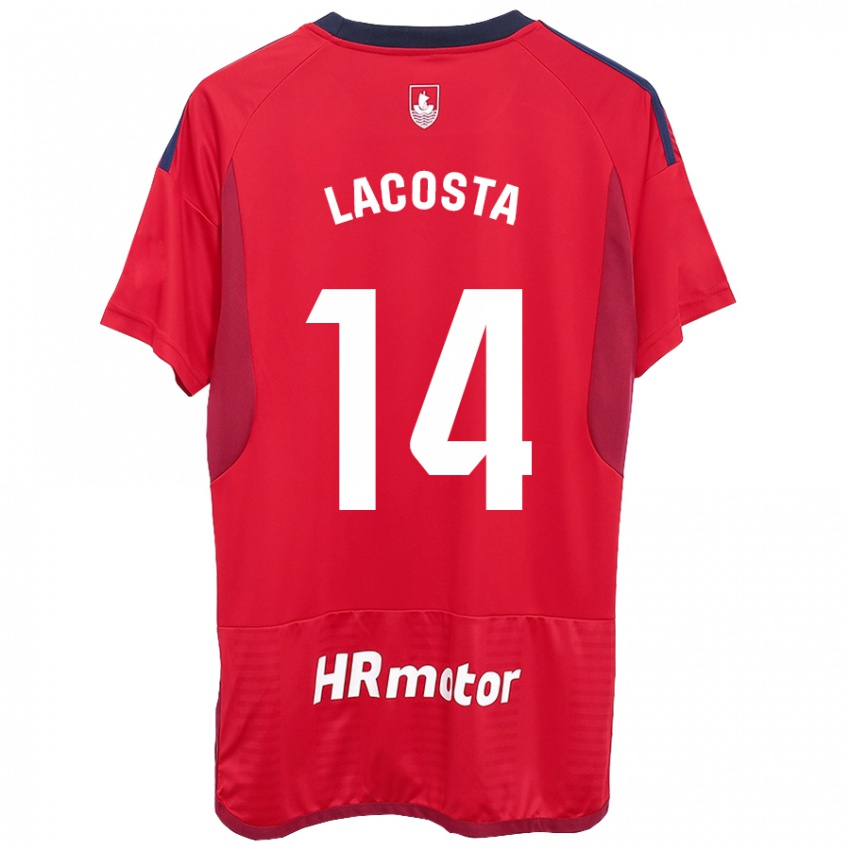 Hombre Camiseta Iara Lacosta Sanchez #14 Rojo 1ª Equipación 2023/24 La Camisa Perú